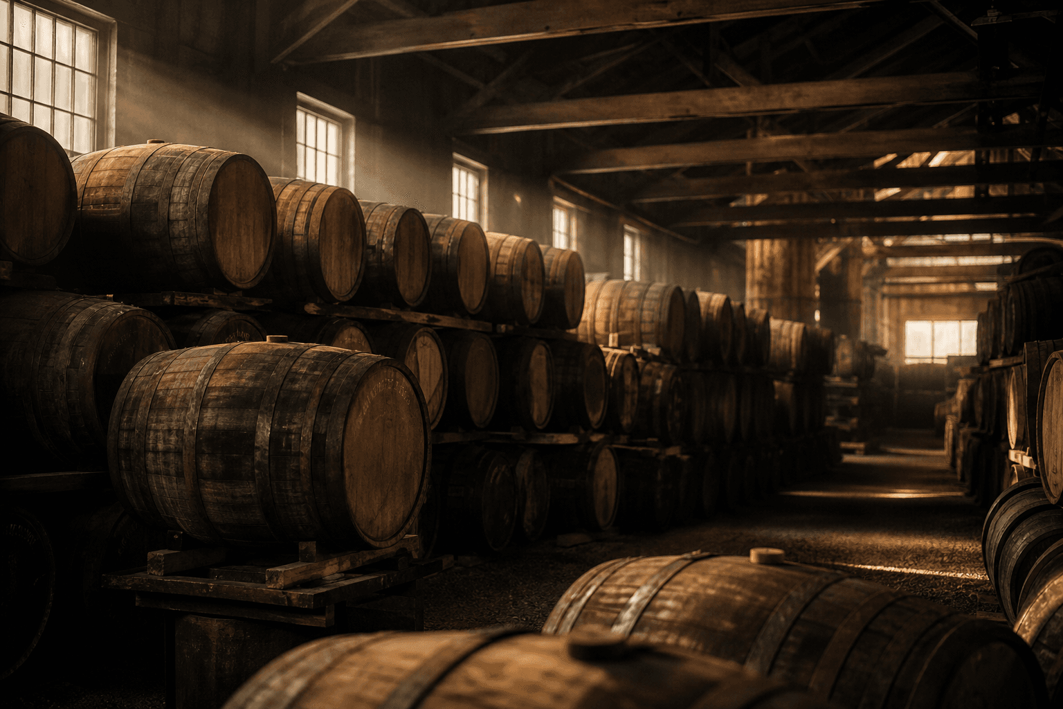 مستودع براميل Single Malt Scotch في اسكتلندا