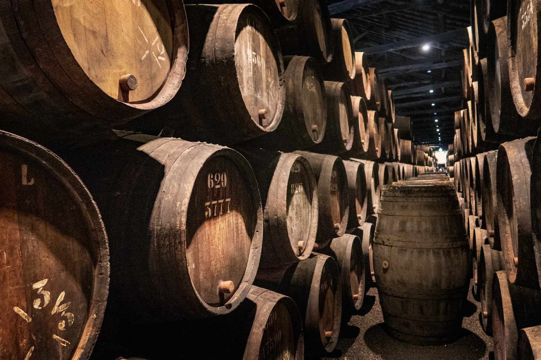 Whiskey barrel cellar
